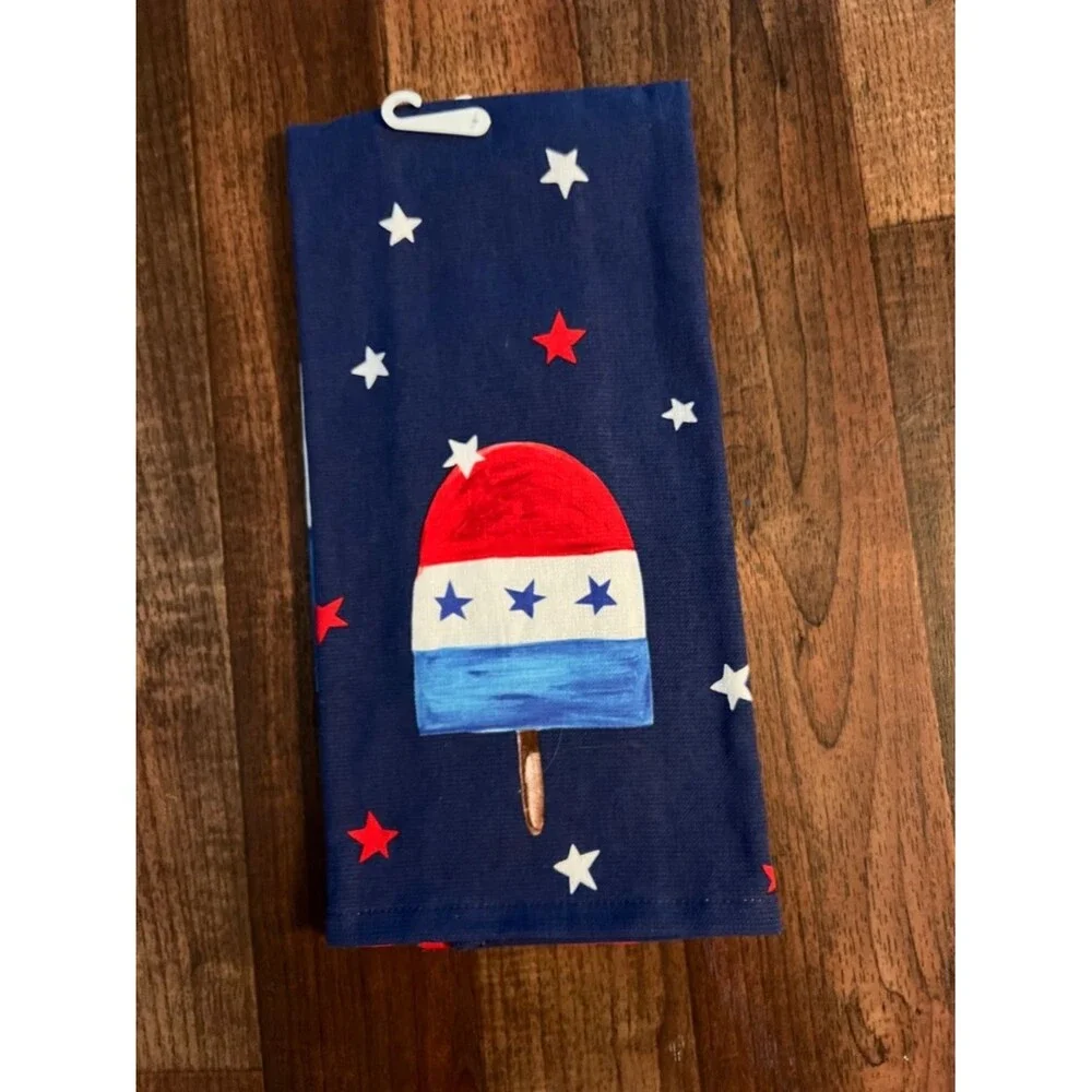 Kitchen Basics Red White Blue Popsicle Kitchen Towel
